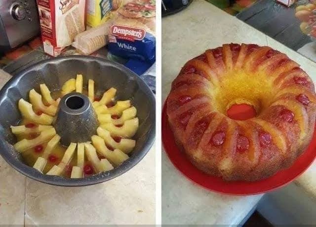Titelbild für PINEAPPLE CAKE WITH CHEESE CAKE FILLING